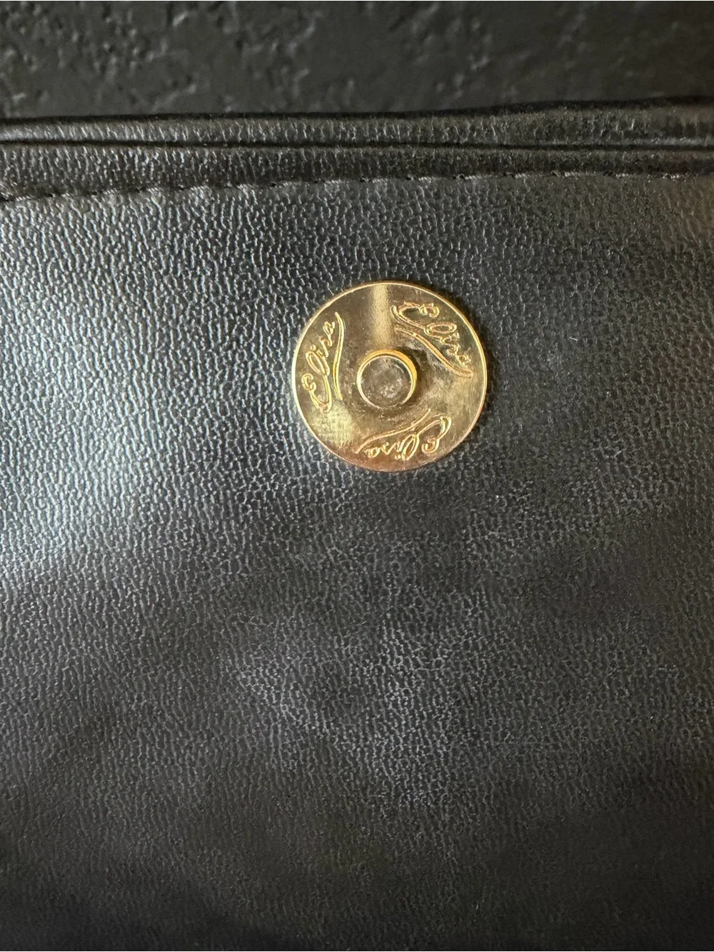 Vintage Italian Halfmoon Hobo Bag, brass hardware, black, made in Italy Y2K